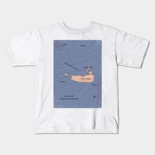 Nantucket Weather map Kids T-Shirt